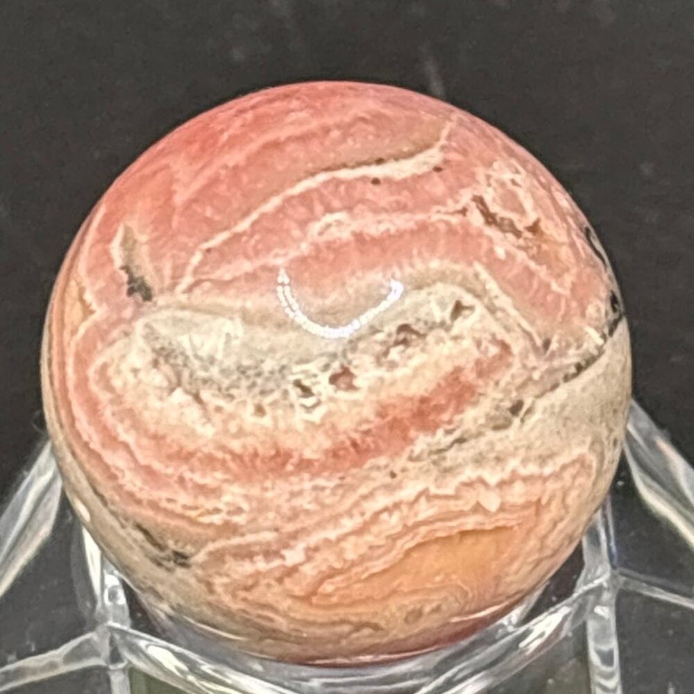 Beautiful Mini Rhodochrosite Sphere - Picture 4 of 8